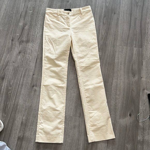 Dolce And Gabbana Cream Cotton Dress Pants - Picture 2 of 14